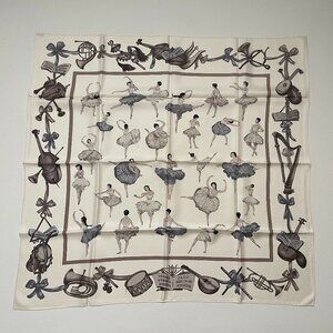 Hermes La Dance silk scarf  90